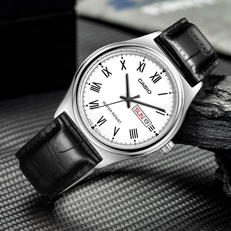 카시오 MTP-V006L 남성용 아날로그 손목시계 |  - Leather Watch Band Men 리뷰 및 가격